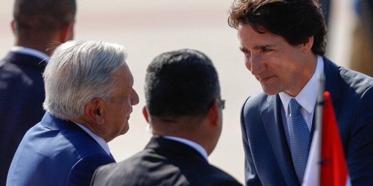 Trudeau arriba a México para cumbre trilateral con López Obrador y Biden