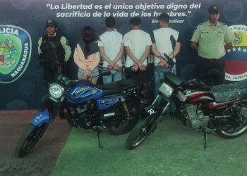 Policía Municipal de Naguanagua aprehendió a motorizados que estaban haciendo piruetas