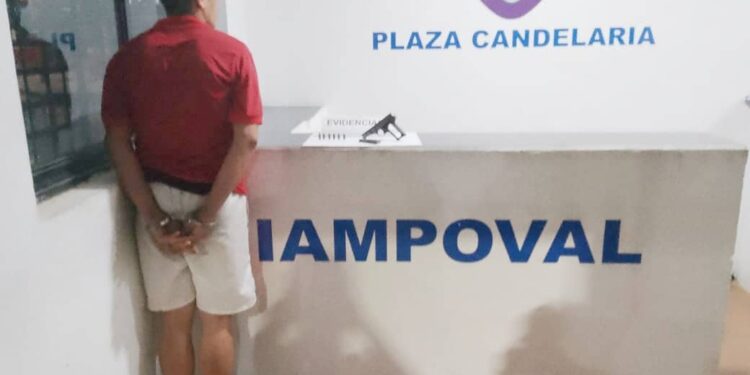 Aprehendido antisocial tras intentar perpetrar un robo con un arma de fuego