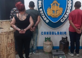 Policarabobo detuvo a cuatro personas por hurtar tres cilindros de gas y un peso electrónico de charcutería