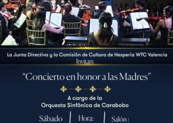 Orquesta Sinfónica de Carabobo realizará concierto gratuito en homenaje a las madres este sábado en Hesperia WTC Valencia