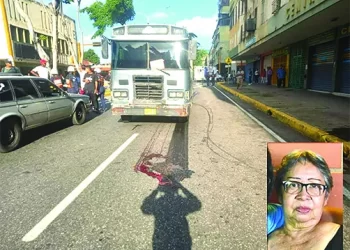 Mujer falleció al ser arrollada por un autobús en la Av. Lara de Valencia