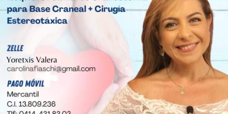 Servicio Público: Periodista Margiory Fiaschi requiere ayuda para cirugía de cráneo