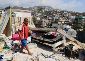 Asciende a 45 el número de fallecidos por el huracán Otis que impactó en el sur de México