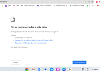 La página del Consejo Nacional Electoral esta caída desde hace más de 24 horas