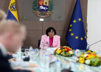 La vicepresidente Delcy Rodríguez se reúne con representantes de la UE
