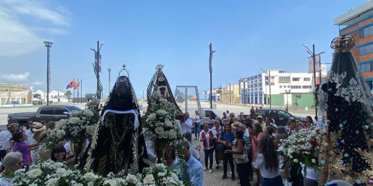 Tres imágenes de Nuestra Señora del Socorro veneradas durante encuentro mariano en Catedral de Puerto Cabello