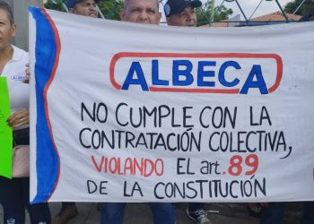 Trabajadores de la empresa Albeca protestaron para exigir mejores condiciones laborales
