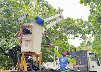 Fumcosandi realiza mantenimiento de áreas verdes y sustitución de luminarias en varias zonas del municipio