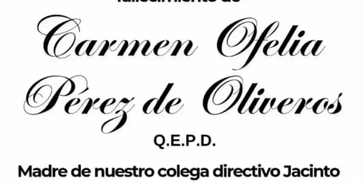 Falleció la madre del reportero gráfico Jacinto Oliveros