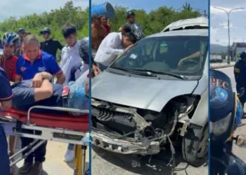 Volcamiento de vehículo dejó un lesionado en la autopista Sorpresa-Muelles