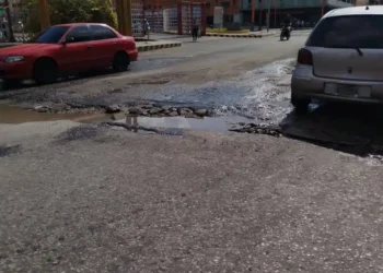 Vecinos denuncian enormes huecos en la avenida Michelena
