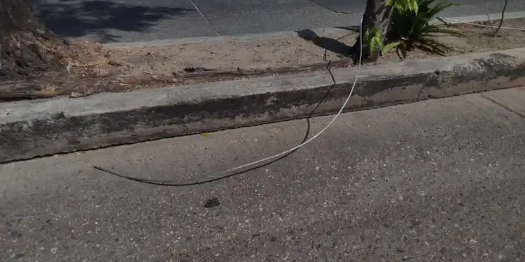 Colapso de tendido eléctrico en Lomas de Funval