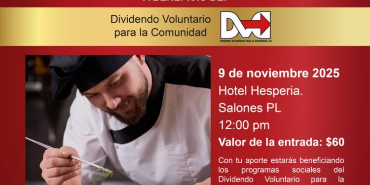 Este domingo 9 será el XXII Festival Gastronómico del Dividendo Voluntario para la Comunidad