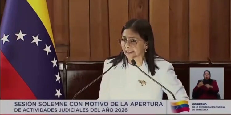 Delcy Rodríguez anuncia ley de amnistía general desde 1999 hasta la fecha