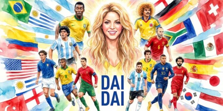 Shakira reúne a estrellas del fútbol en el video musical de ‘Dai Dai’